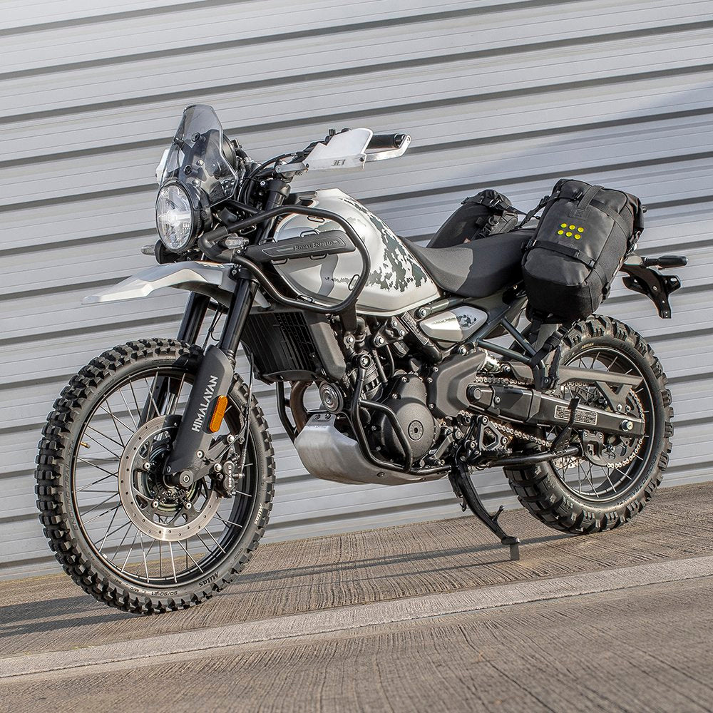 ROYAL ENFIELD Himalayan fitted with the Kreiga OS-BASE / OS-Adventure Packs
