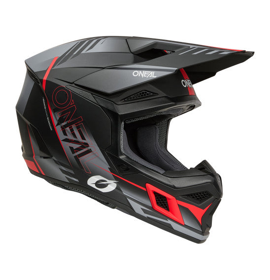 O'Neal 2026 3SRS HAZE Helmet - Black/Grey/Red