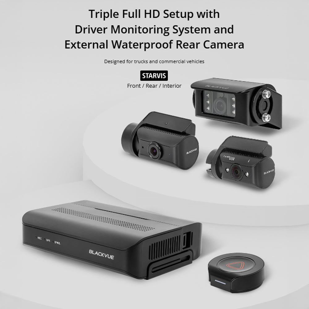BLACKVUE DR770X BOX PRO 3-CH CAMERA SYSTEM - CENTRAL RECORD BOX DMS TRUCK 1080 HD DASHCAM 64 GB
