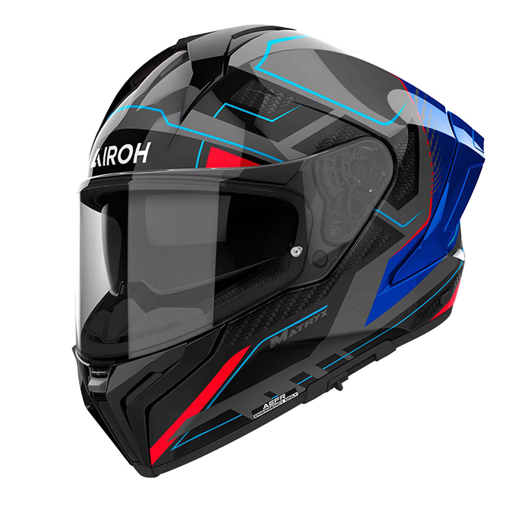 AIROH Matryx Rocket - Blue Red Gloss