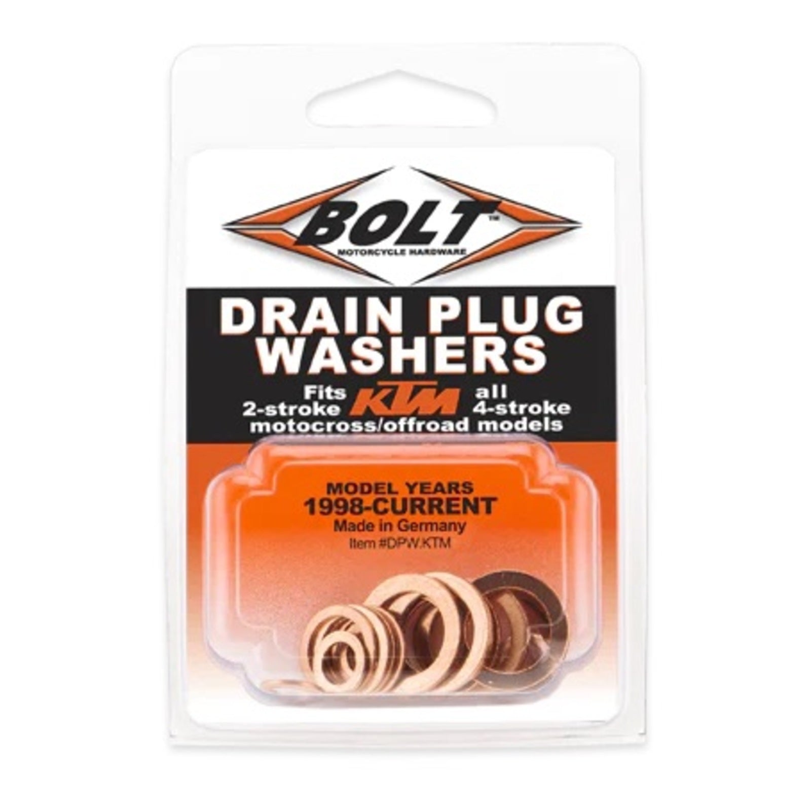BOLT DRAIN PLUG COPPER WASHER SET KTM (16 pc)