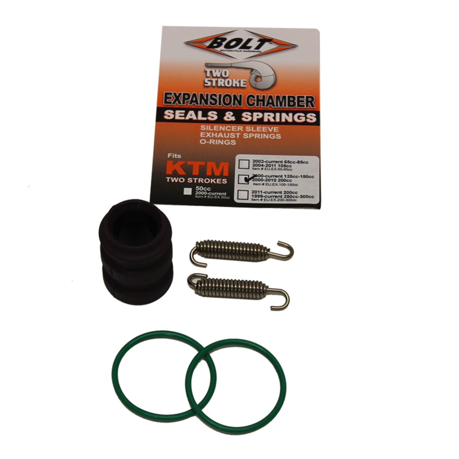 BOLT EXHAUST O-RING PACK KTM 105-150 00-