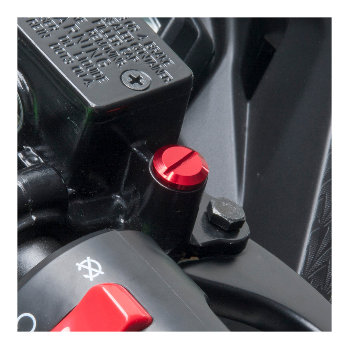 DRC Mirror Hole Plug M10 - Red