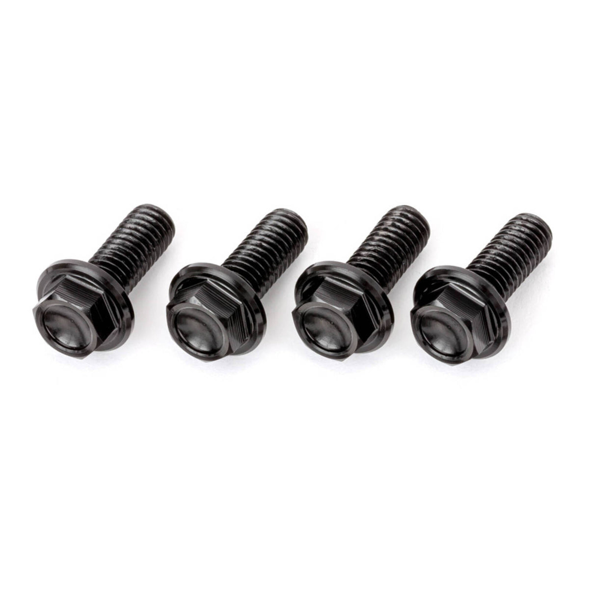 DRC Aluminum M6 Flange Bolts 20mm - Black 4pcs