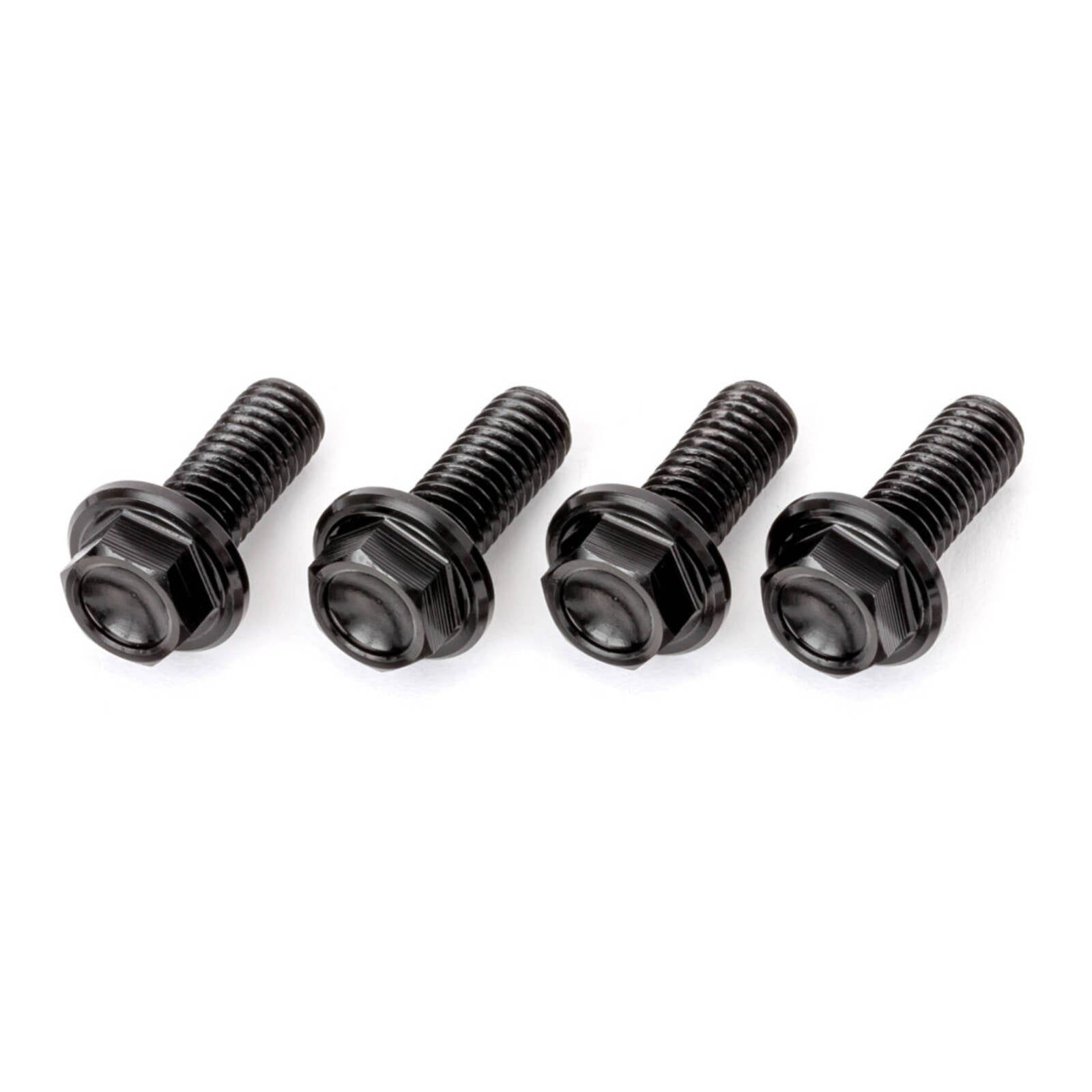 DRC Aluminum M6 Flange Bolts 20mm - Black 4pcs