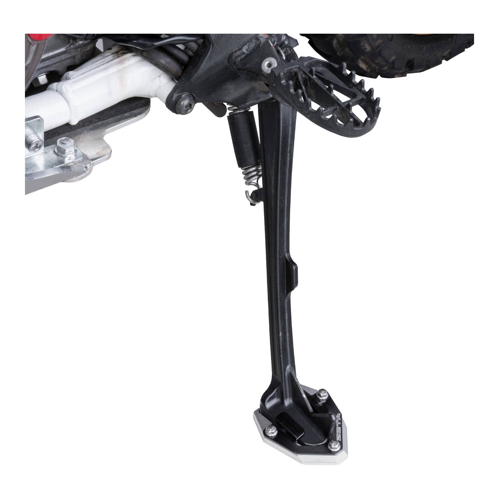 Zeta Side Stand Extender Black/Silver Honda CRF1000L/ADV '16-