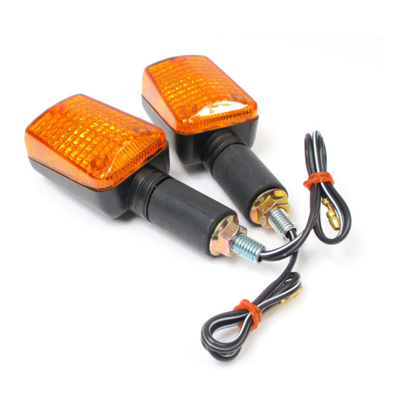 Whites Flasher Universal Long Mount 12V-21W - Black (Pair)