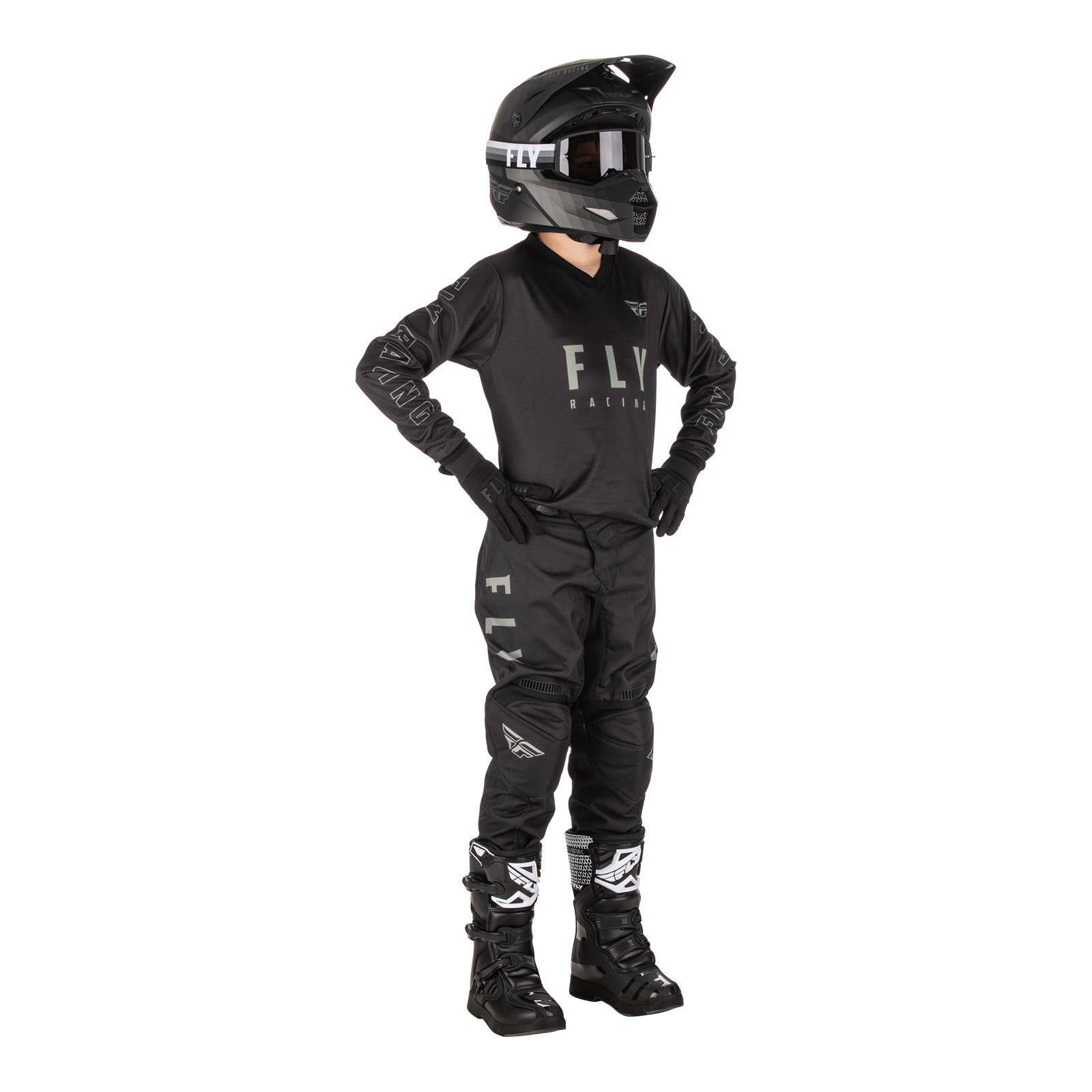 Fly Racing F-16 Youth Pant - Black / Grey