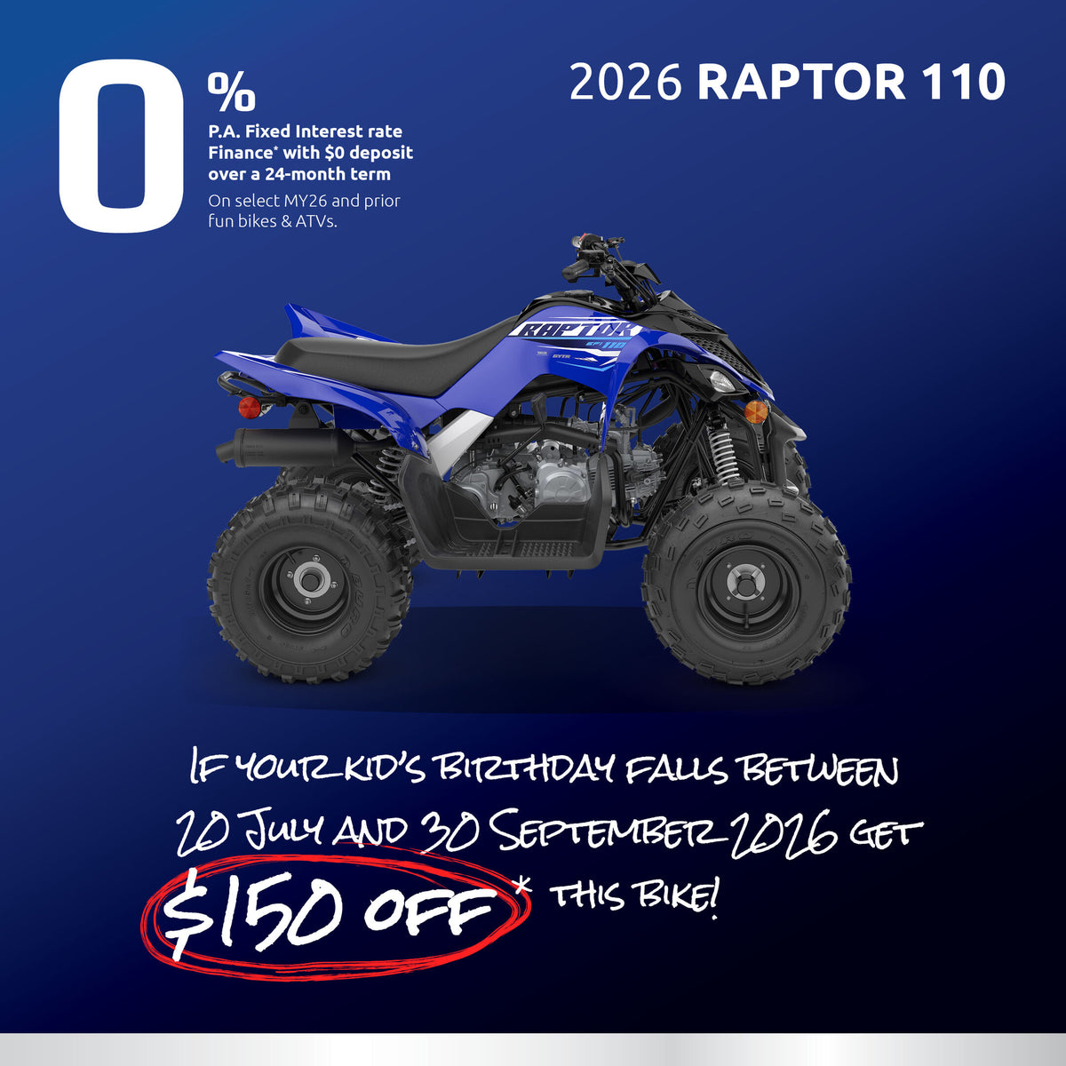 YAMAHA RAPTOR 110 2026