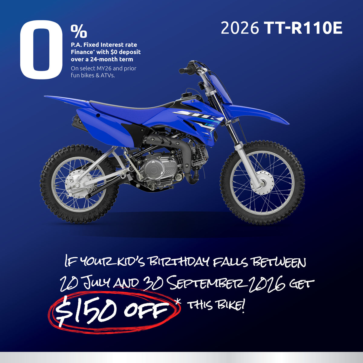 YAMAHA TTR110 2026