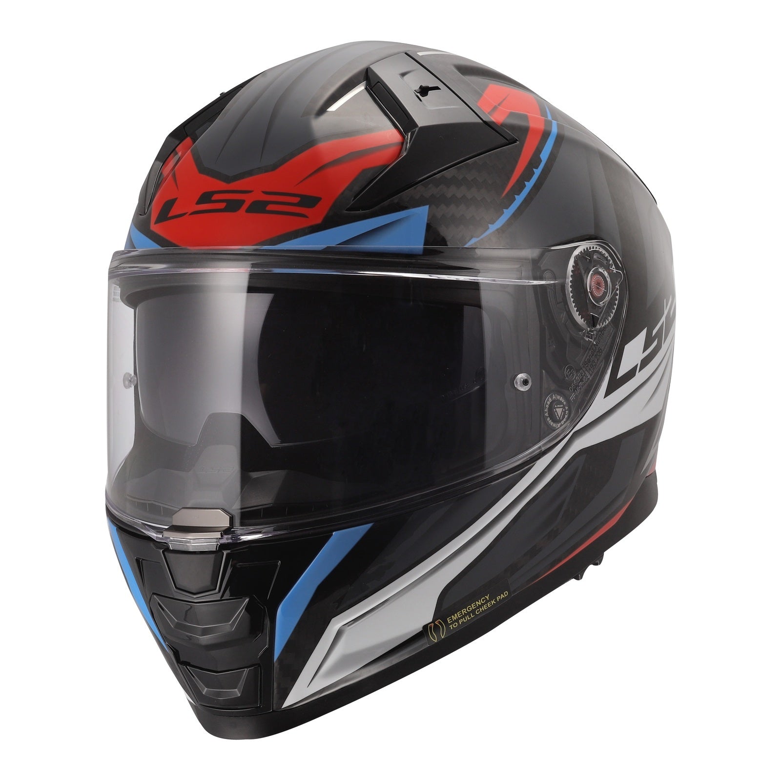 LS2 FF811 Vector II Savage Helmets - White / Blue / Red