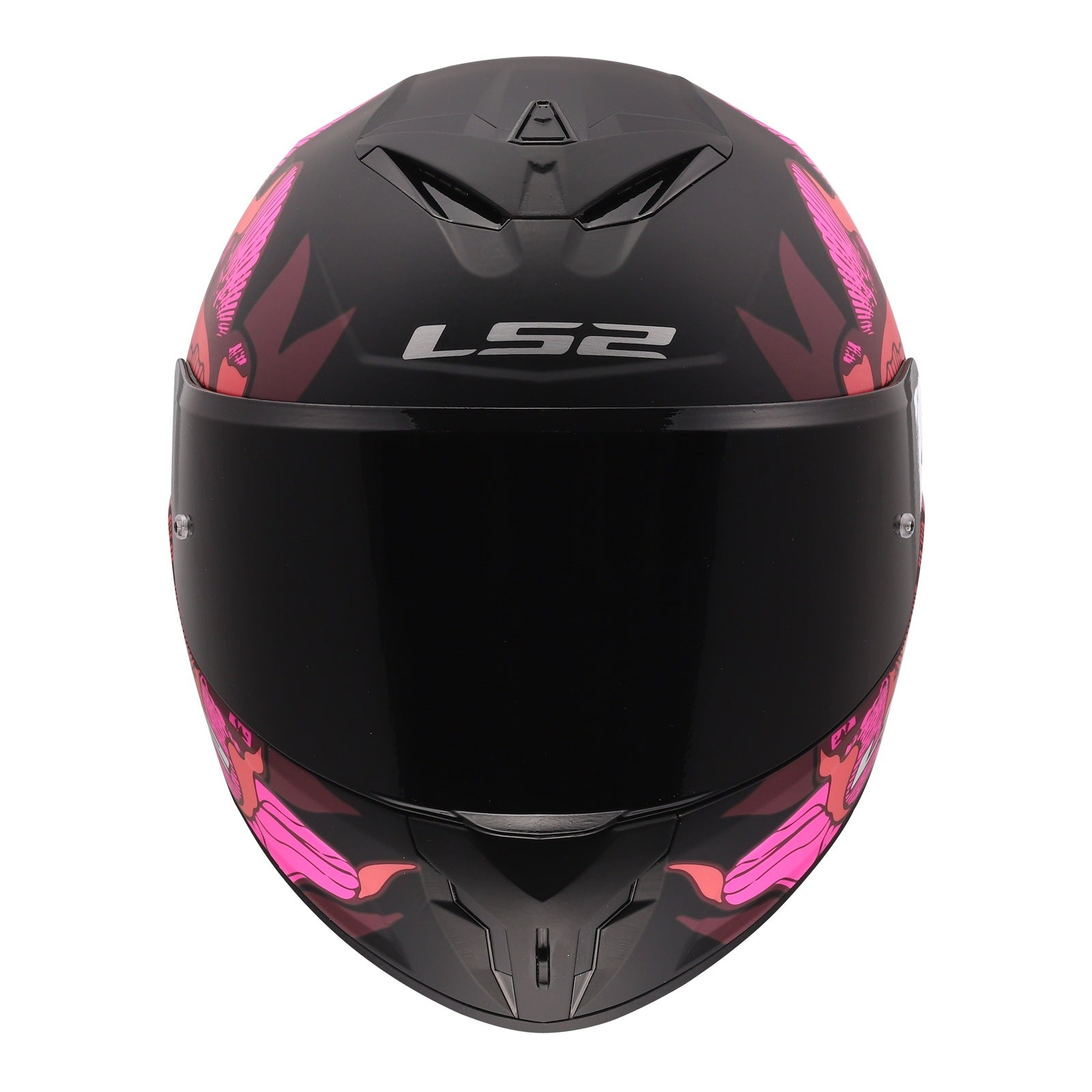 LS2 FF820 Rapid III Popppies Helmet - Black / Pink
