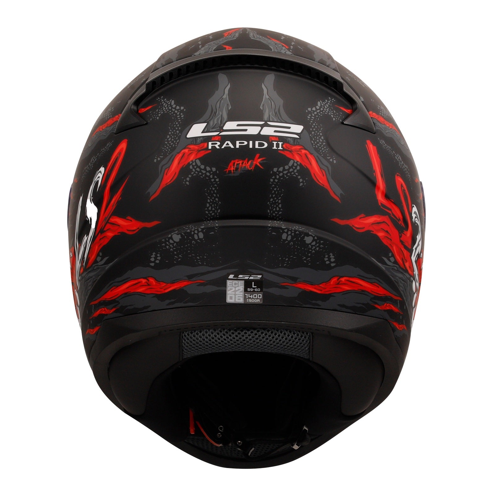 LS2 FF353 Rapid II Kaiju Helmets - Matte Black / Red / White 06