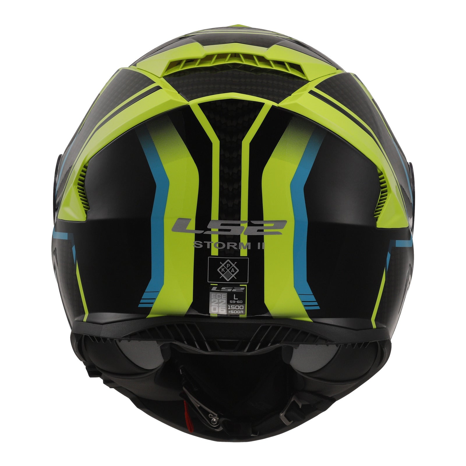 LS2 FF800 Storm II Tracker Helmet - Black / Hi-Vis Yellow 06