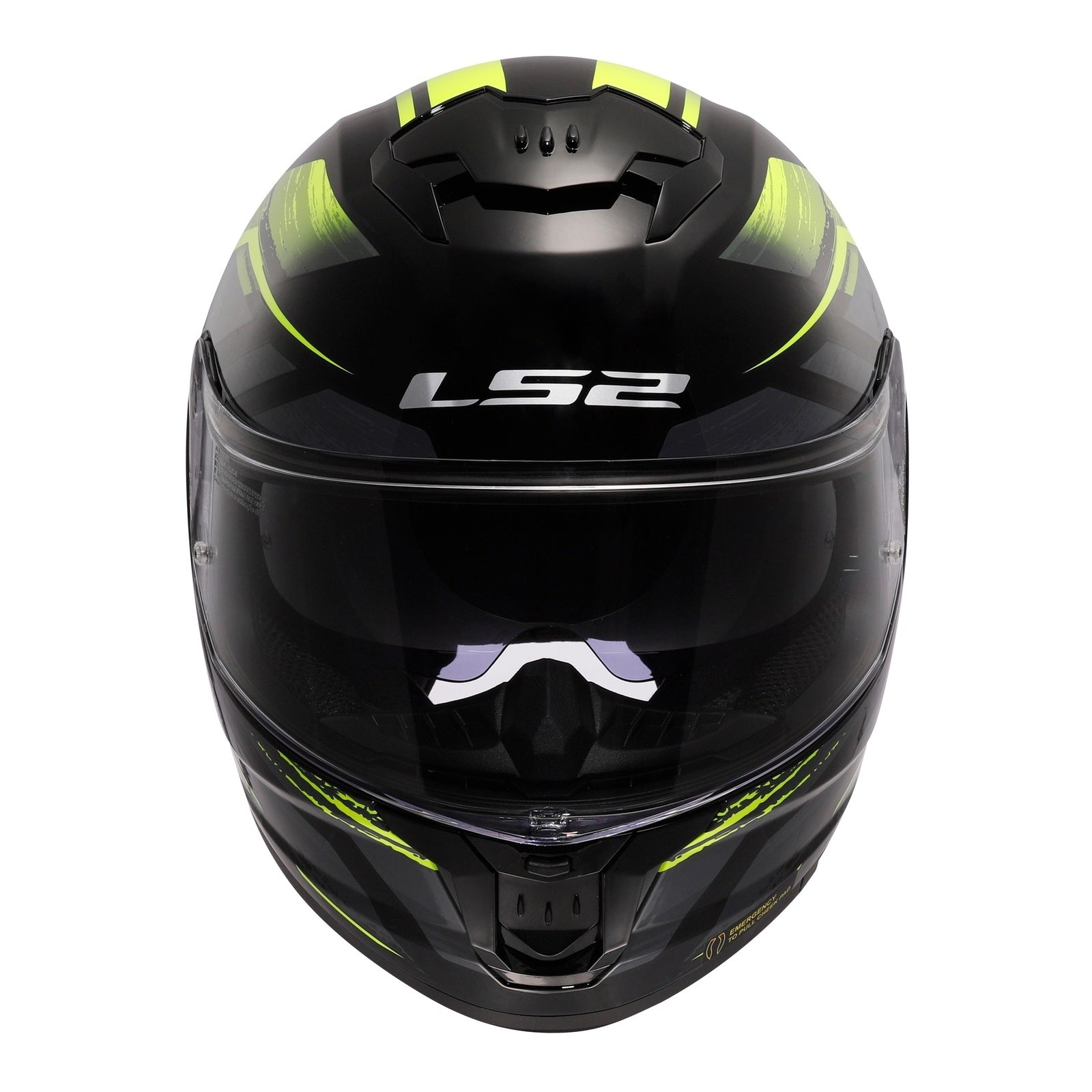 LS2 FF808 Stream II Fury - Black / Hi-Vis Yellow 06