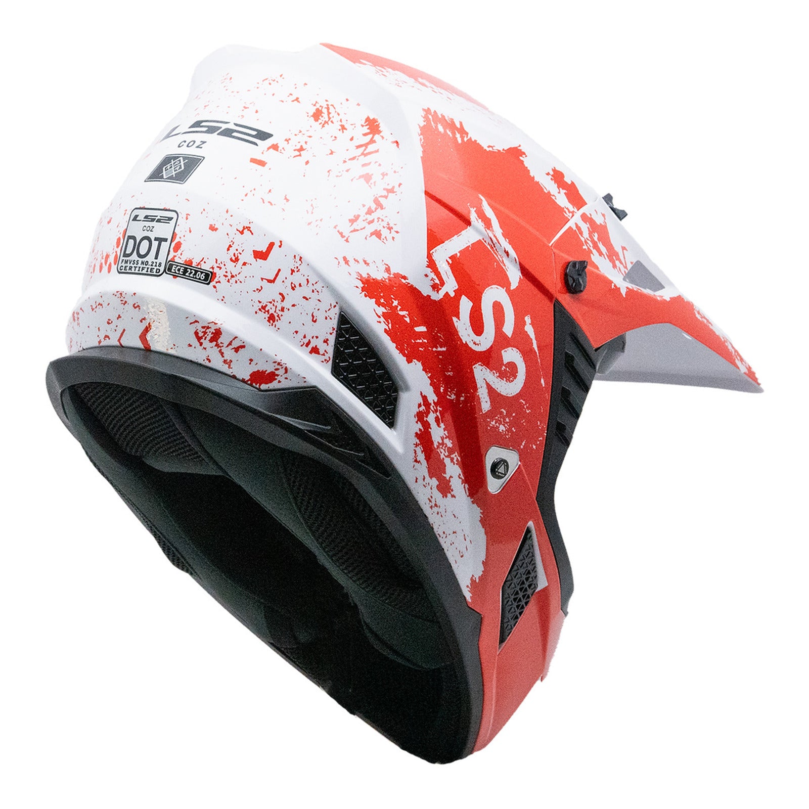 LS2 MX706J COZ Hyde Junior Helmet - Red / White 06