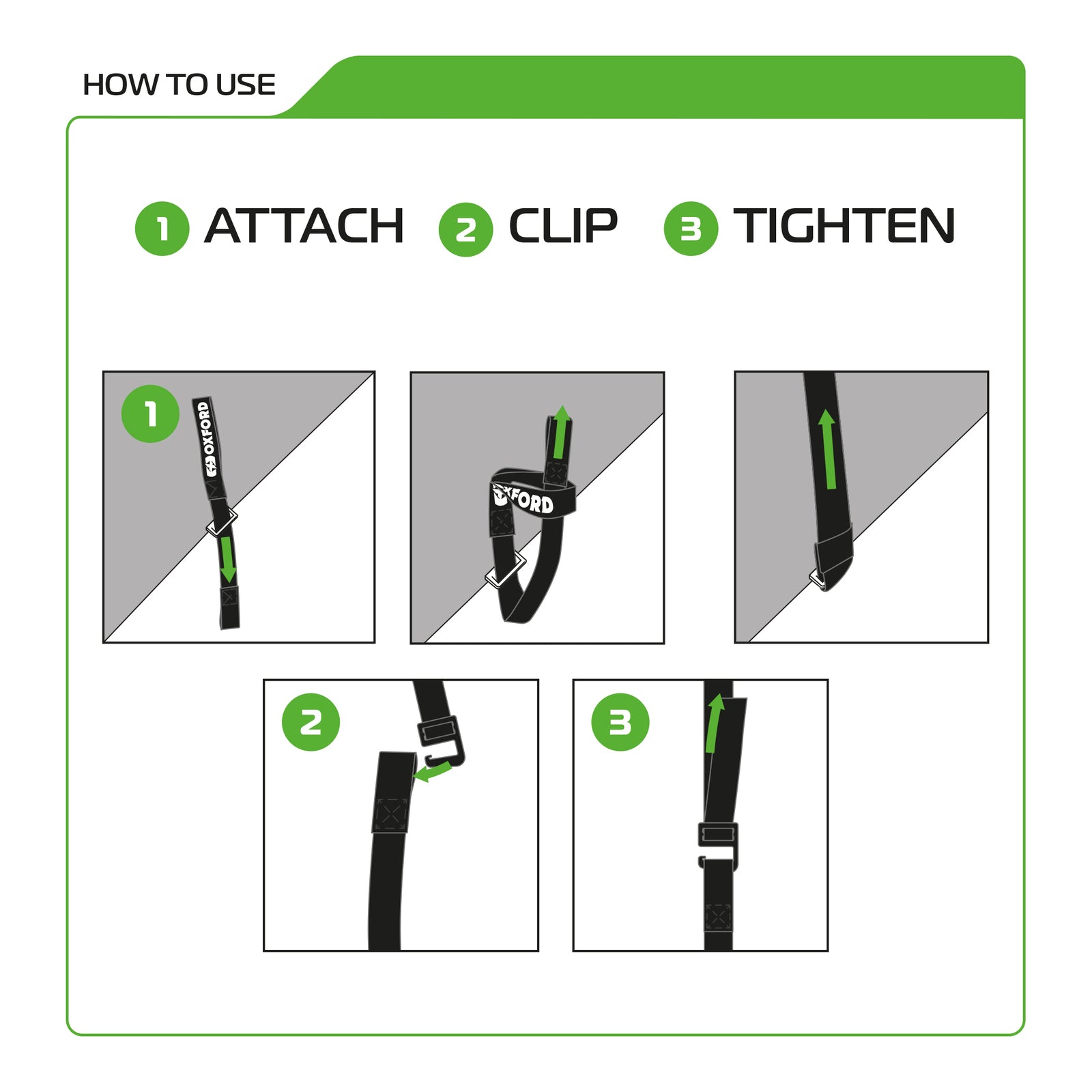 Oxford Atlas G-Hook 17mm x 1.2m - Black (Pair)