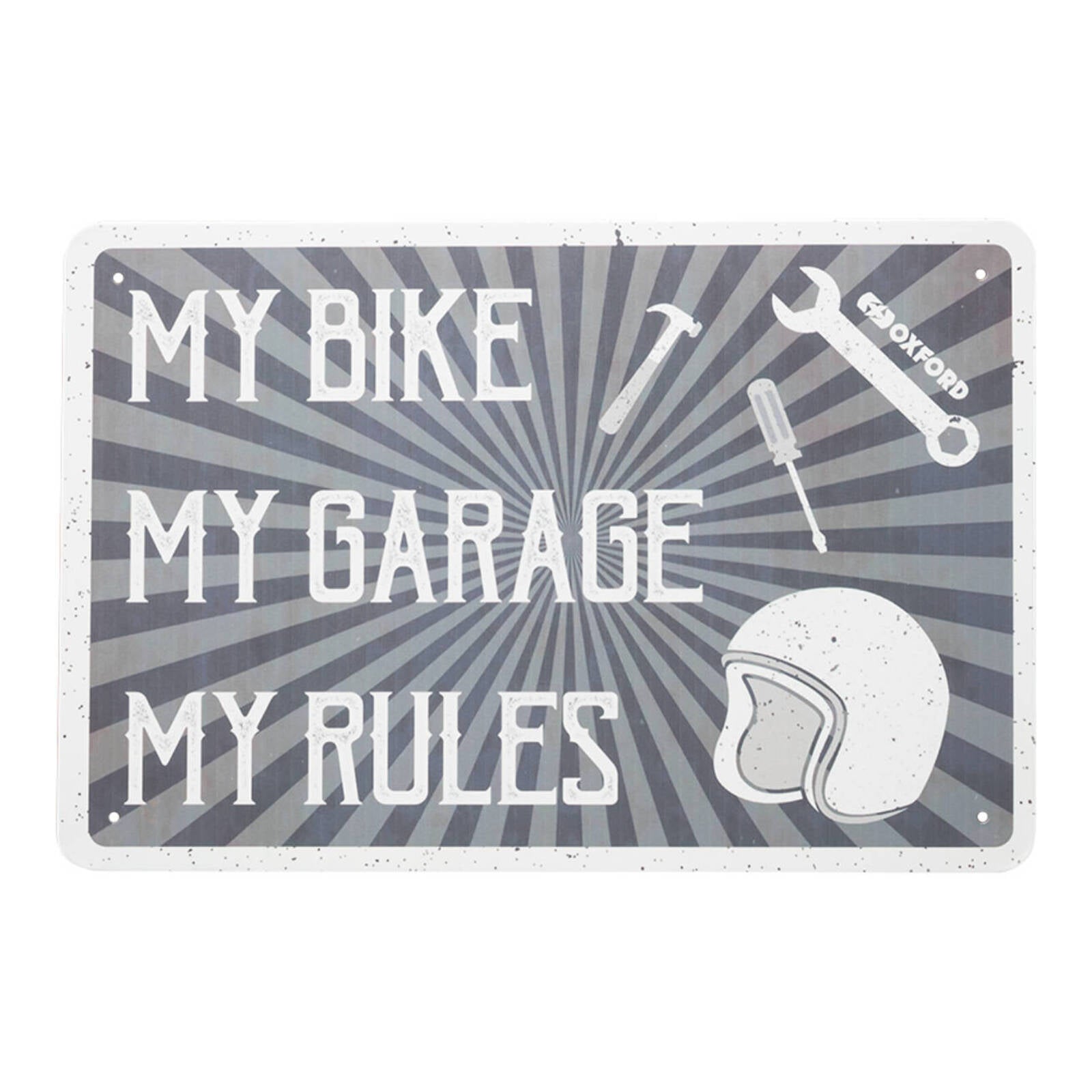 Oxford Garage Metal Sign: My Rules