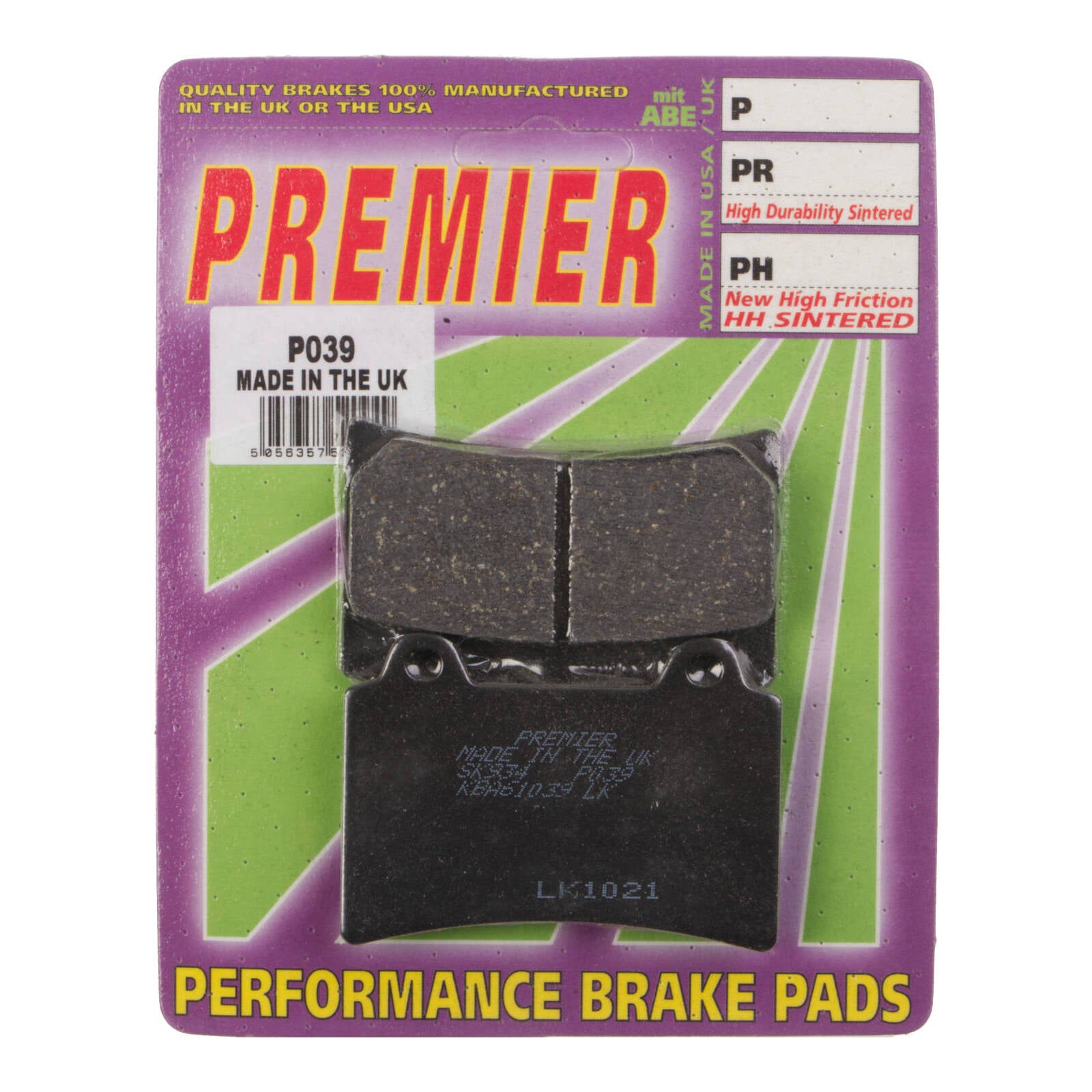 Premier Brake Pads - P Organic Standard