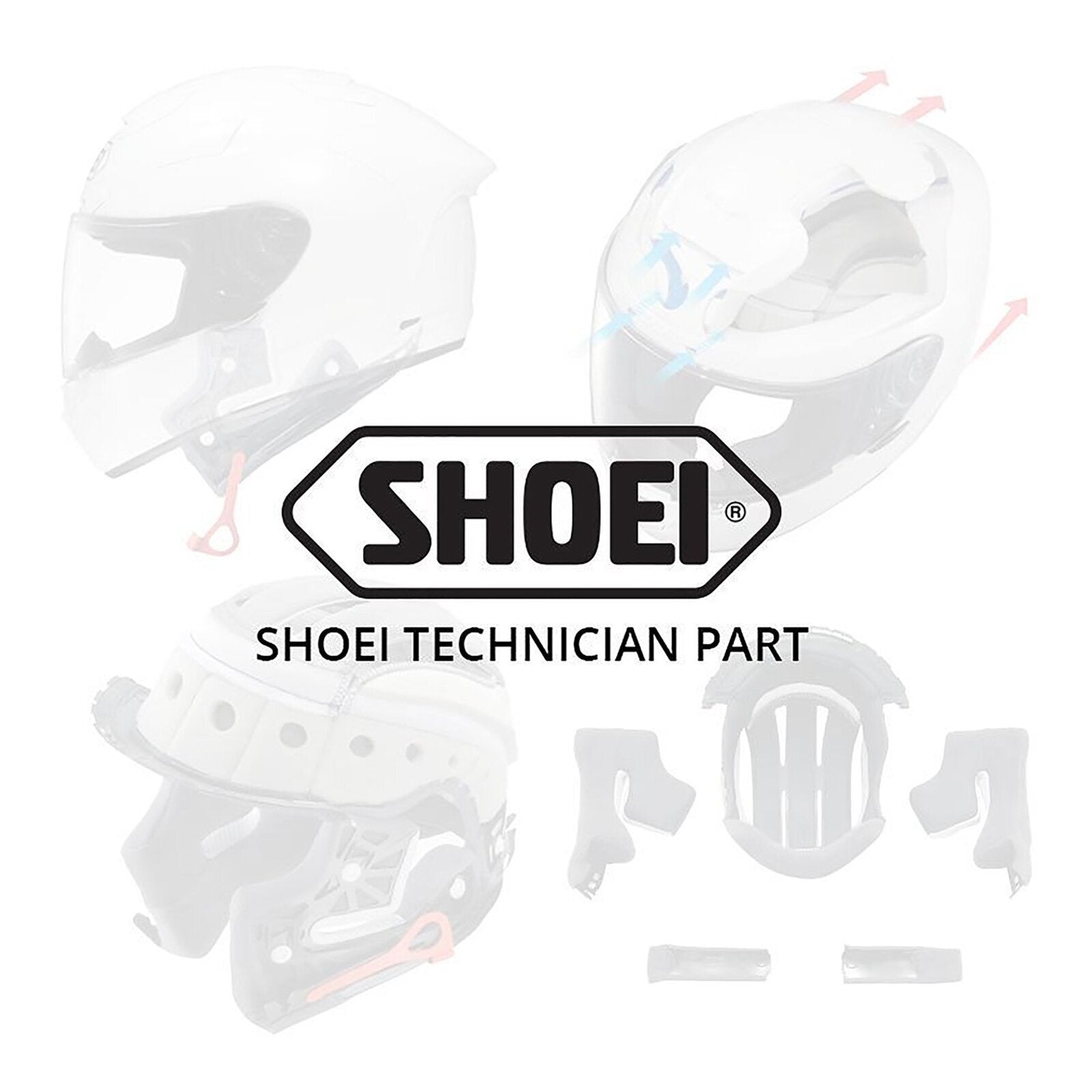 Shoei Front Upper Vent Hornet V Moto - White