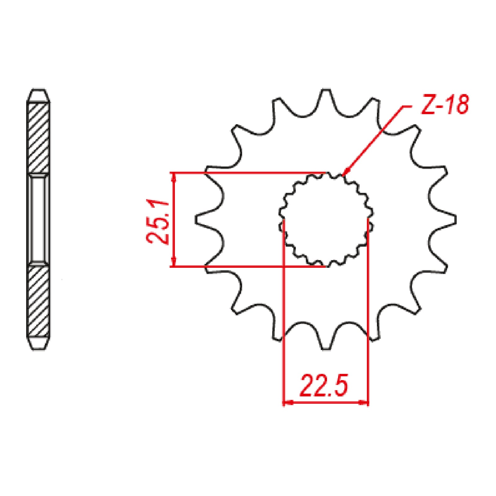MTX 1185 Steel Front Sprocket #520