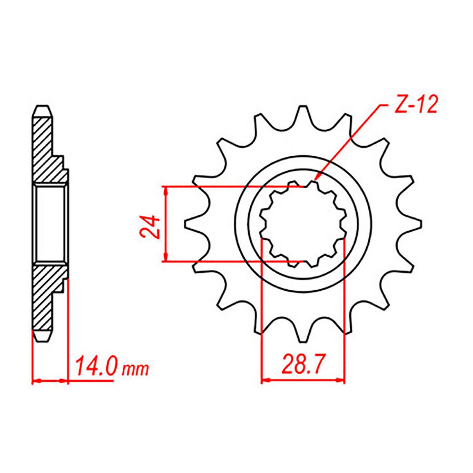 MTX 1529 Steel Front Sprocket #530