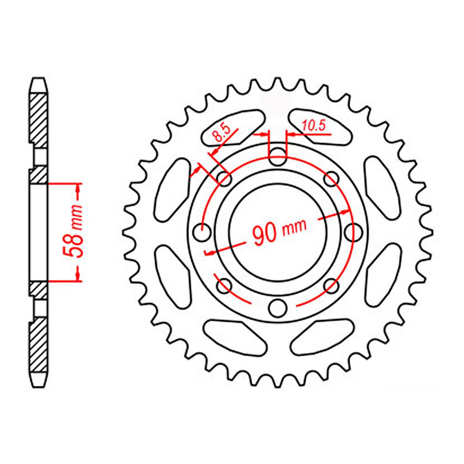 MTX 269 Steel Rear Sprocket #428