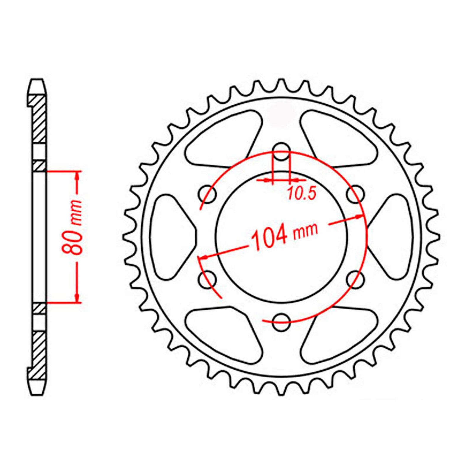 MTX 1489 (2) Steel Rear Sprocket #525