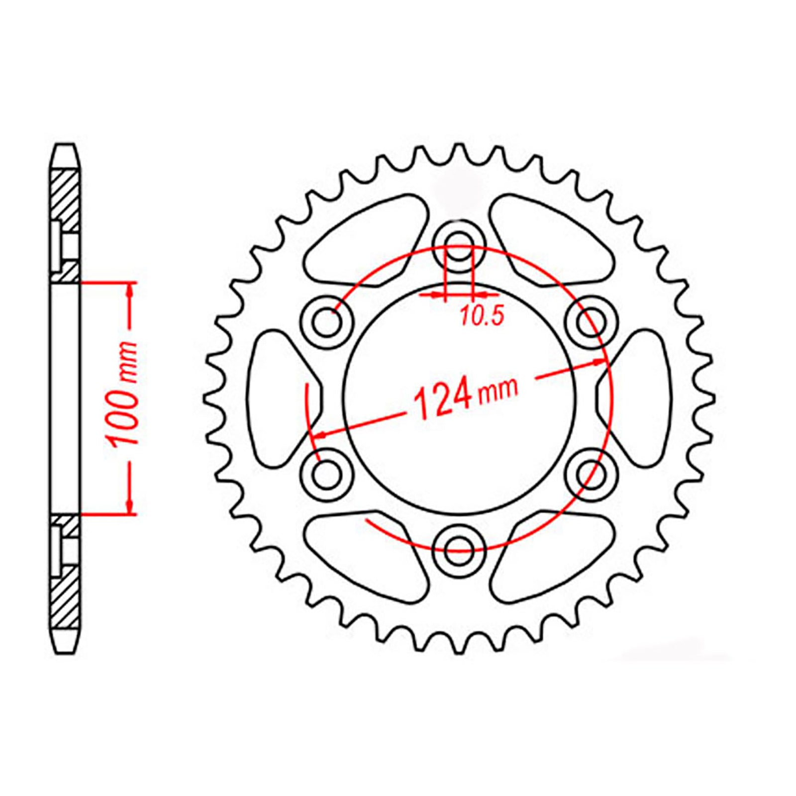 MTX 745 Steel Rear Sprocket #525