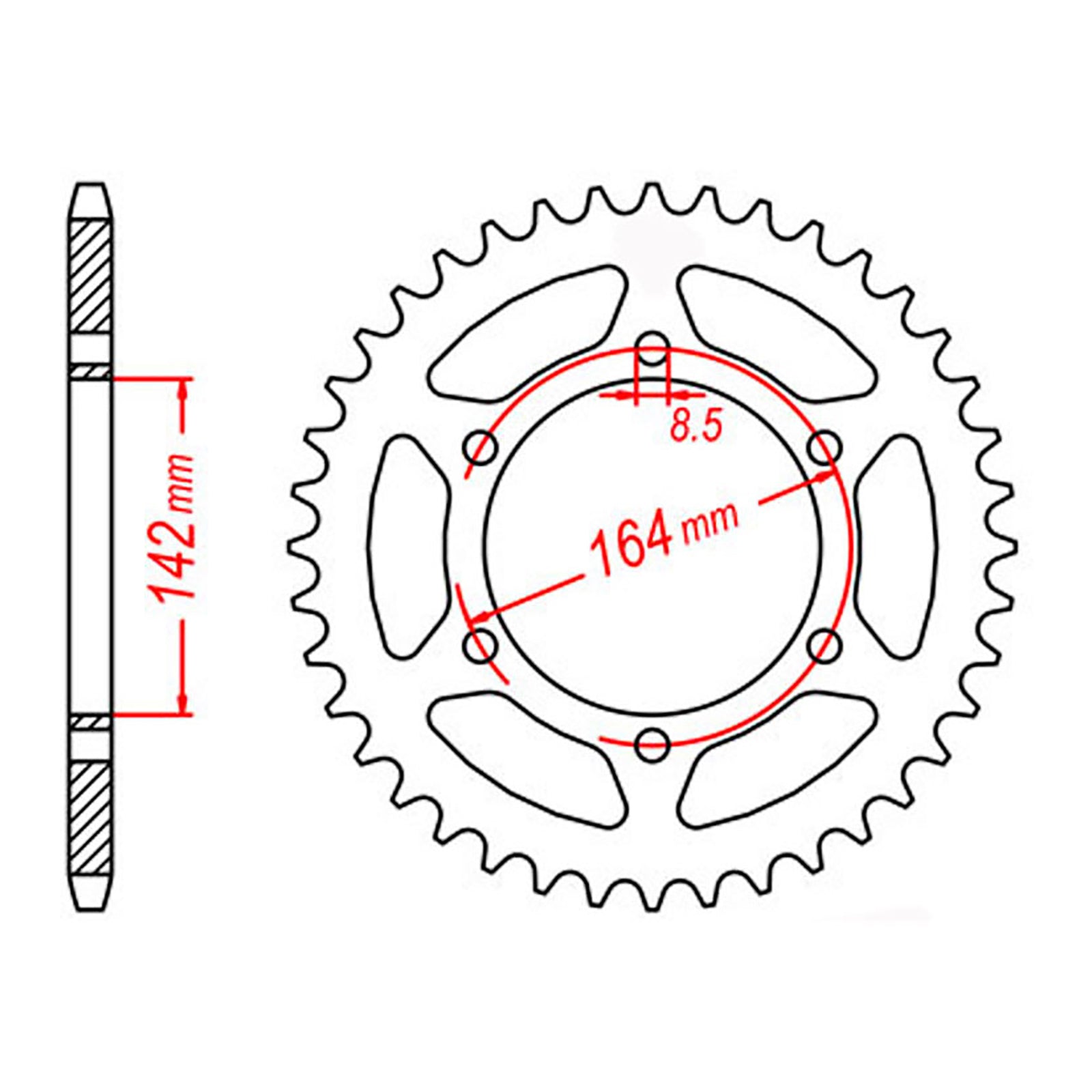 MTX 1068 Steel Rear Sprocket #520