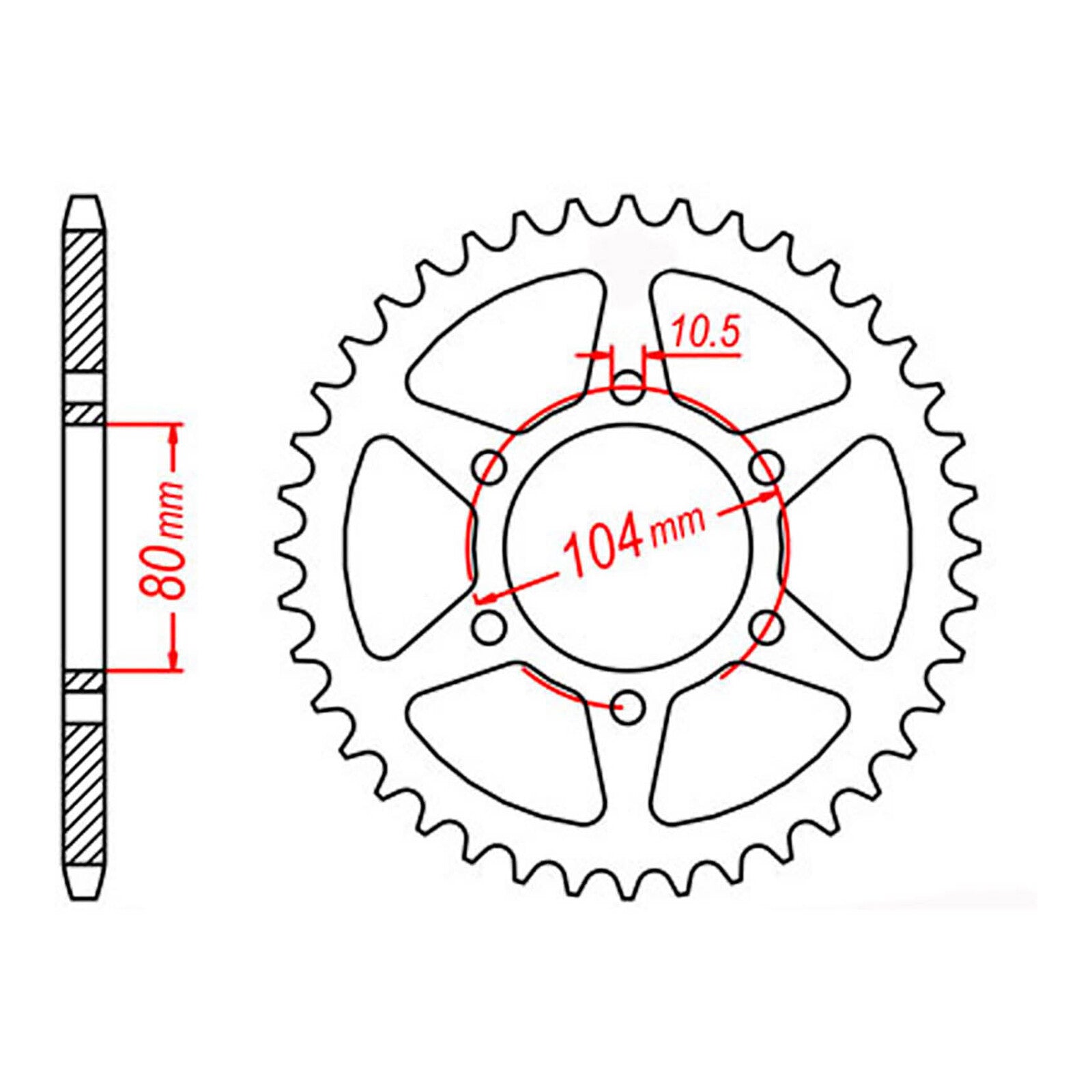 MTX 501 Steel Rear Sprocket #630