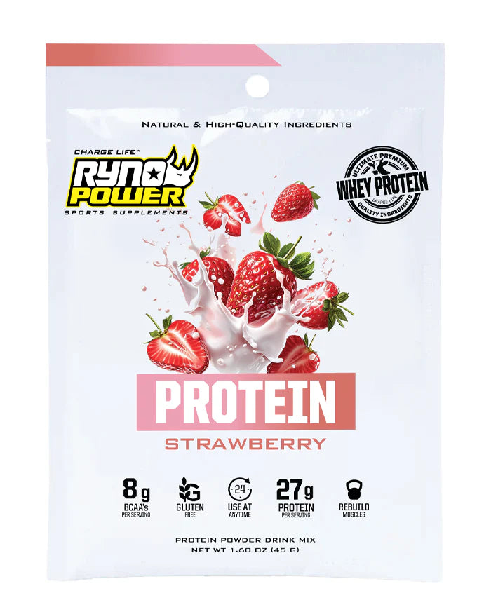 Ryno Power Strawberry Whey Protein Powder Single
