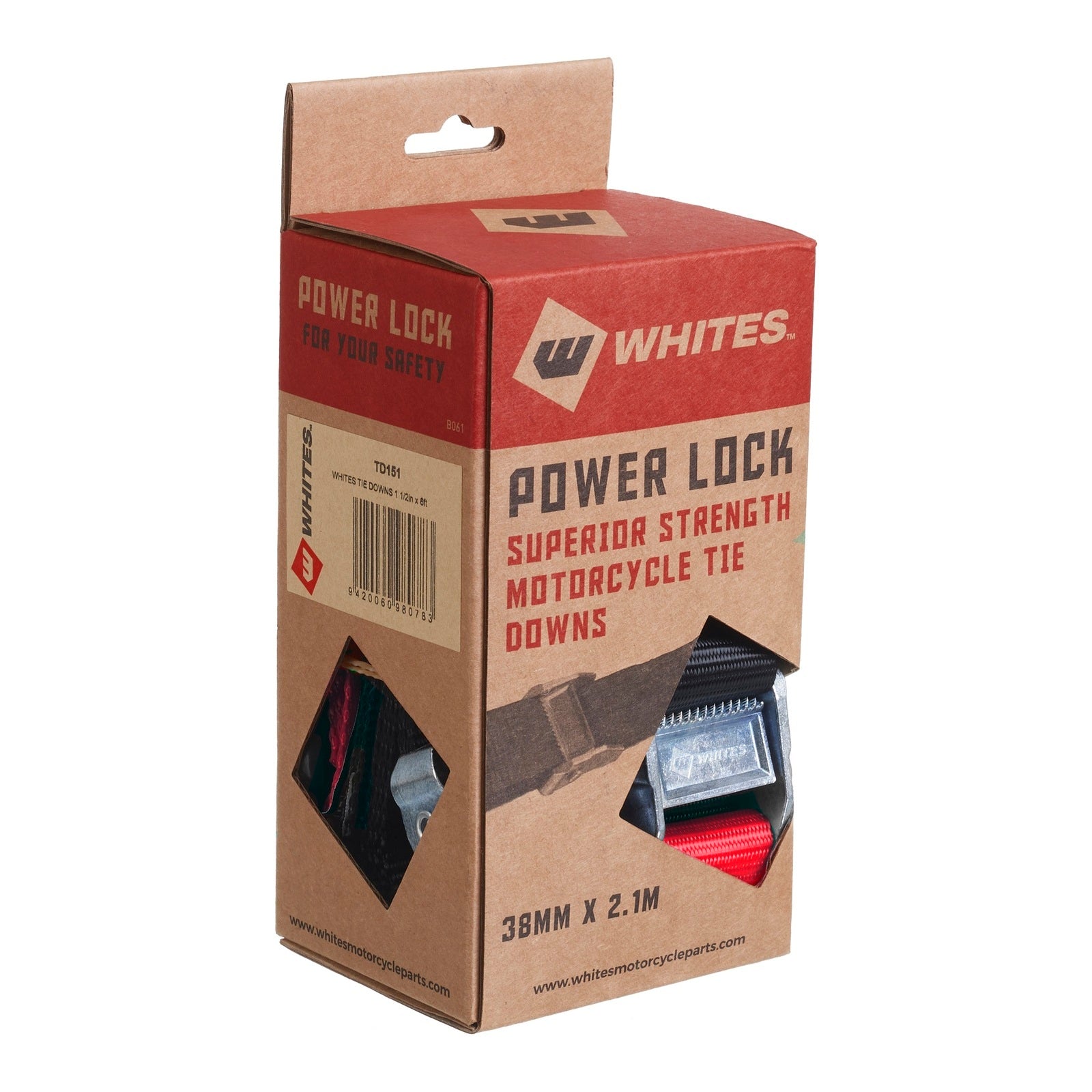 Whites Tie-Downs - Black / Red