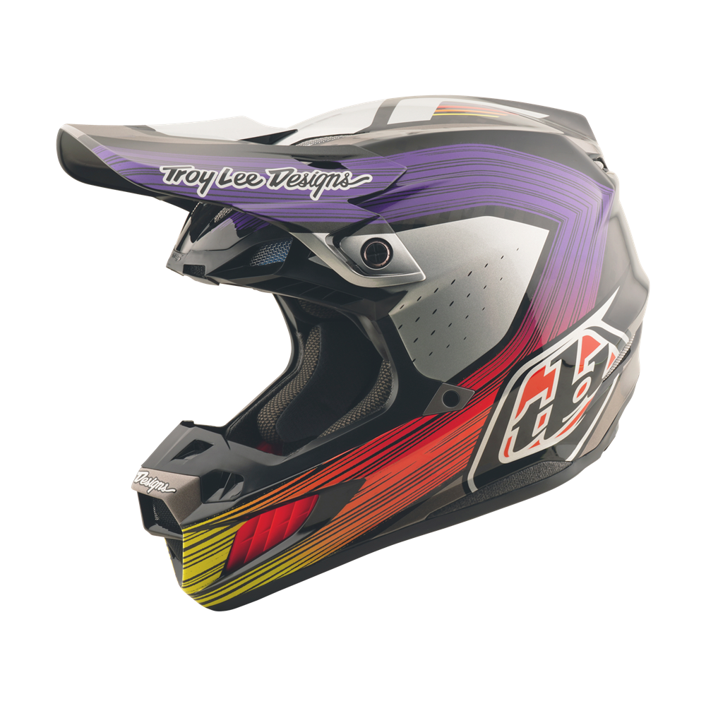 SE5 ECE CARBON HELMET STRIPES BLACK / PURPLE
