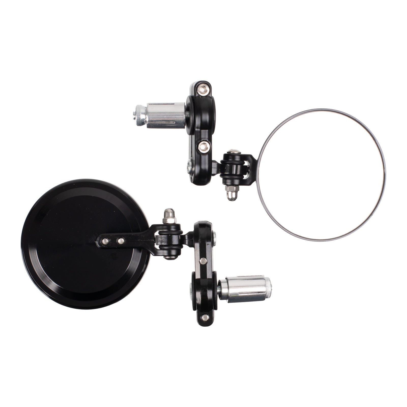Whites Handlebar Bar End Mirrors Pair - Hinged - Black