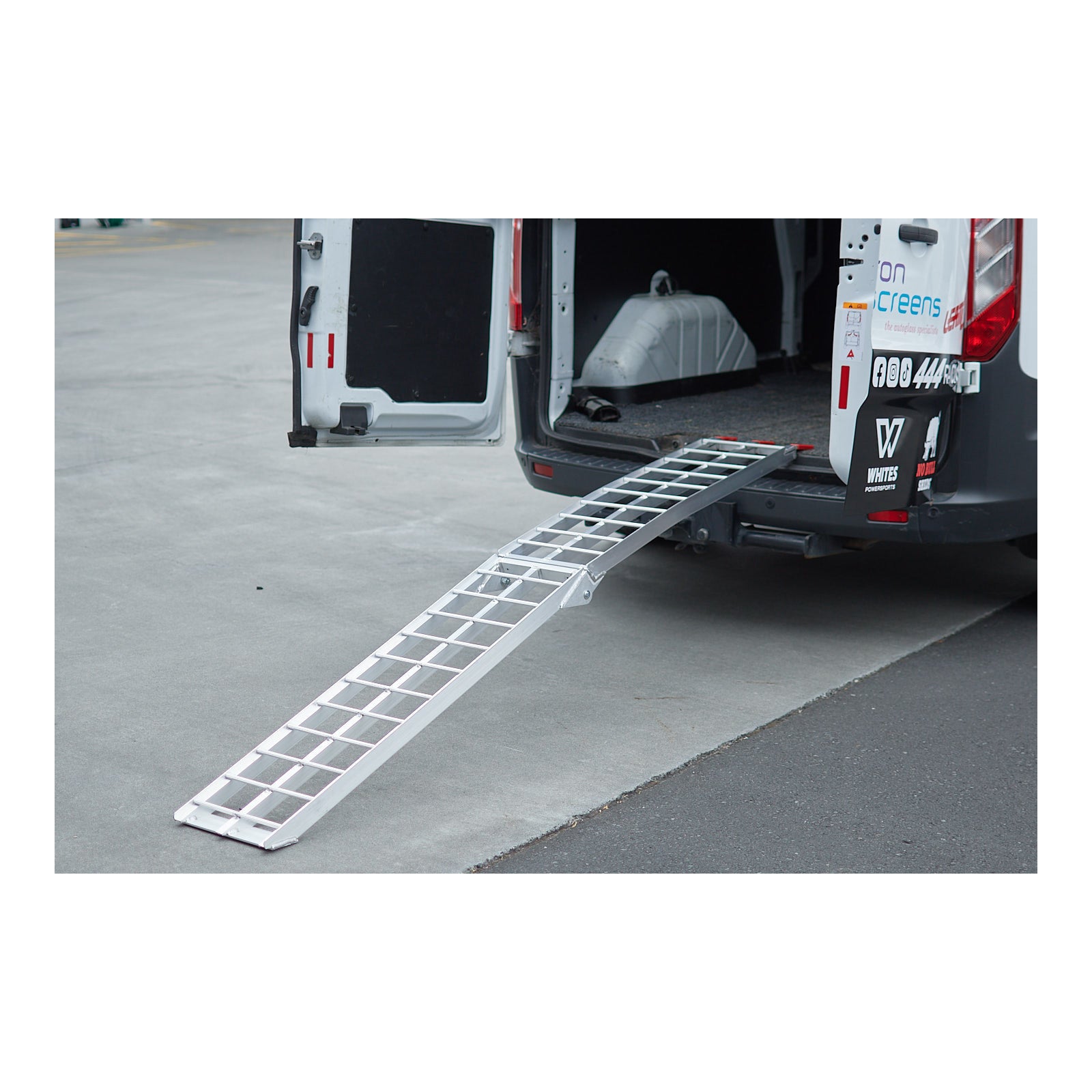 Whites Folding Alloy Ramp 226x30cm - 340kg Rated X-Bar style