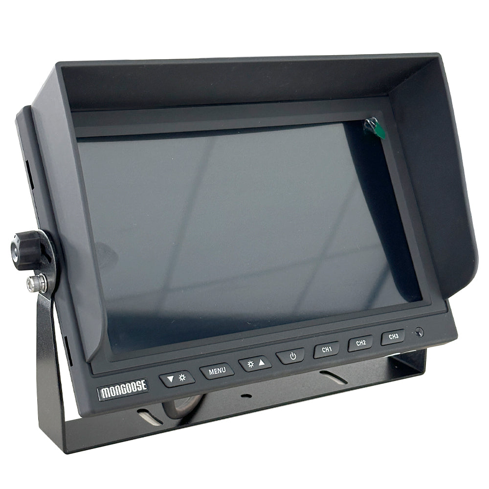 MONGOOSE 9" AHD 1080p - REAR VIEW MONITOR - 3 CAMERA INPUT