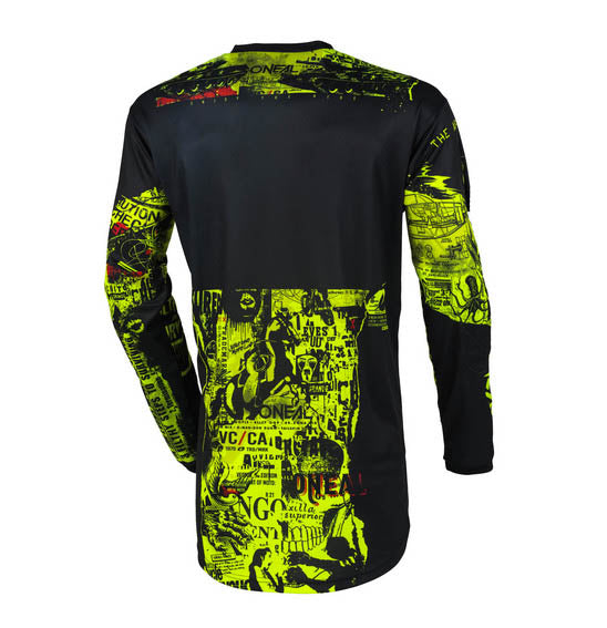 O'Neal 2025 Youth ELEMENT Attack Jersey - Black/Neon Yellow