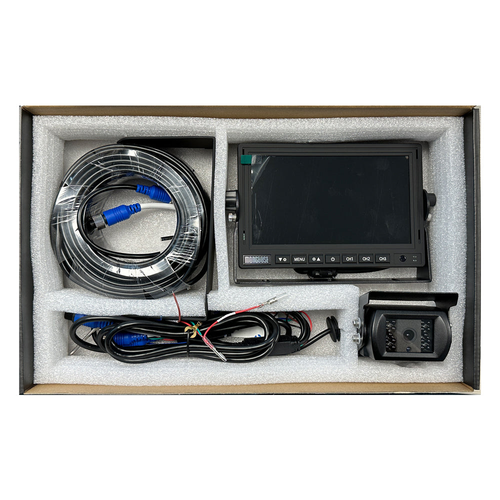 MONGOOSE 7" AHD/ HI DEF - REAR VIEW SYSTEM -- 3 CAMERA INPUT