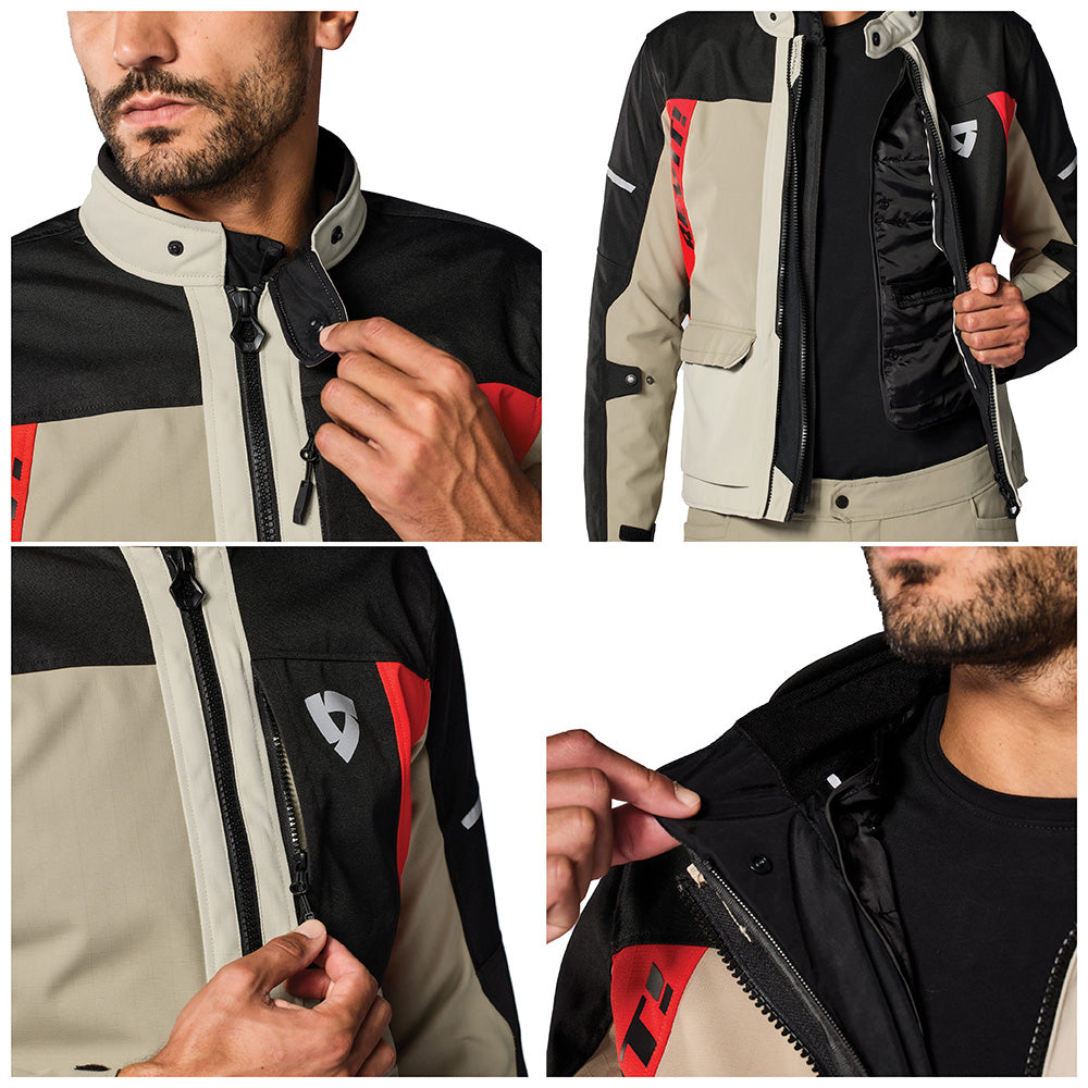 REV'IT! Convergent H2O Jacket - Sand/Red