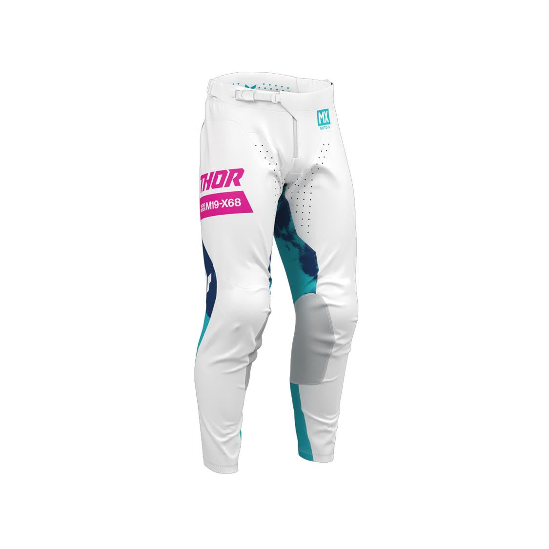 THOR MX PANT YOUTH LAUNCHMODE BLEACH WHIT/AQA