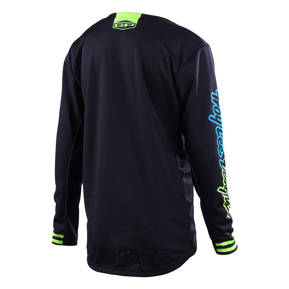 GP JERSEY MONO BLACK / YELLOW / CYAN | YOUTH