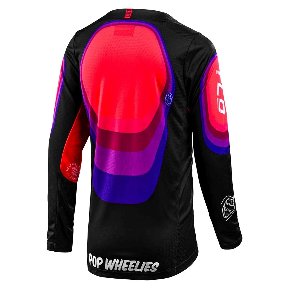 YOUTH GP PRO JERSEY REVERB BLACK / GLO RED