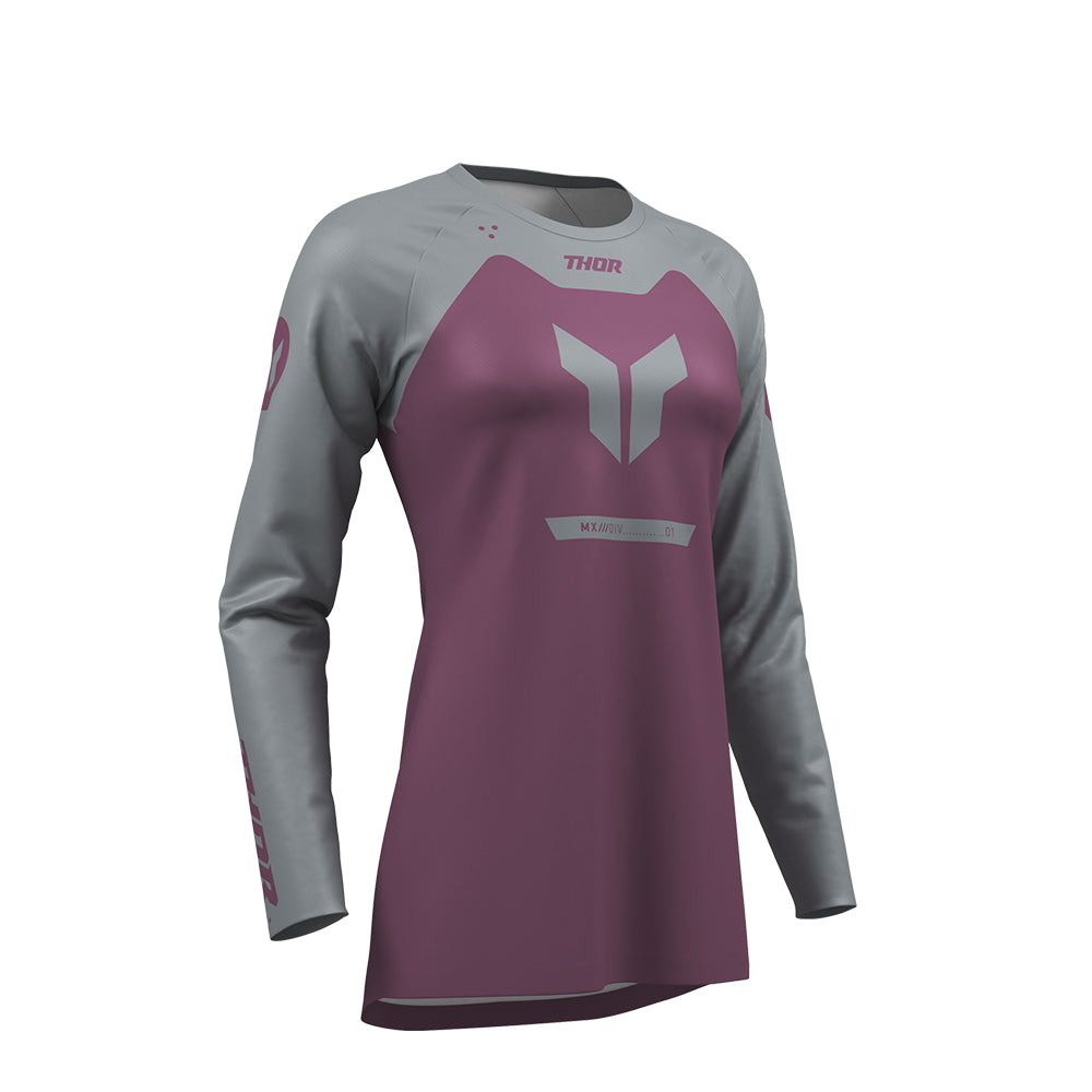 THOR JERSEY WOMENS RIDEMODE MENACE PUR/GRAY