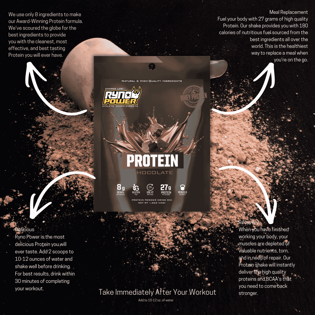 Ryno Power Protein Premium Whey Chocolate Powder