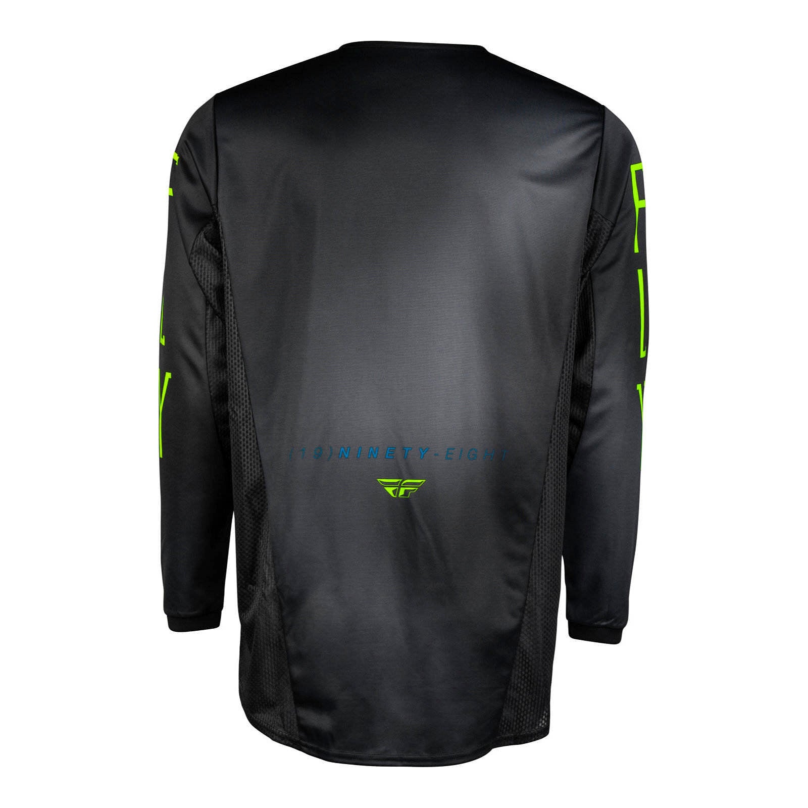 FLY Racing Youth Kinetic Jersey - Charcoal / Neon Green / True Blue