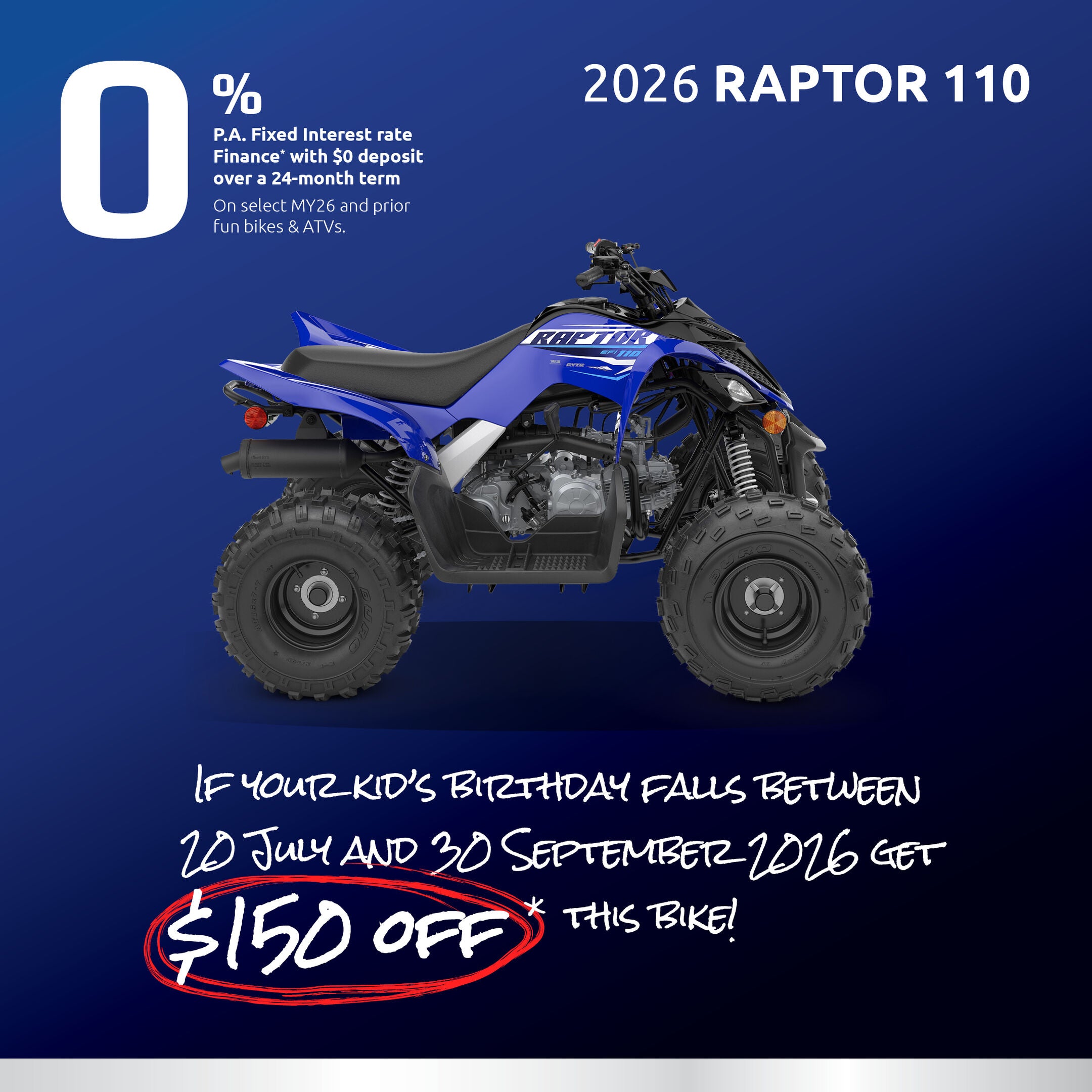YAMAHA RAPTOR 110 2026
