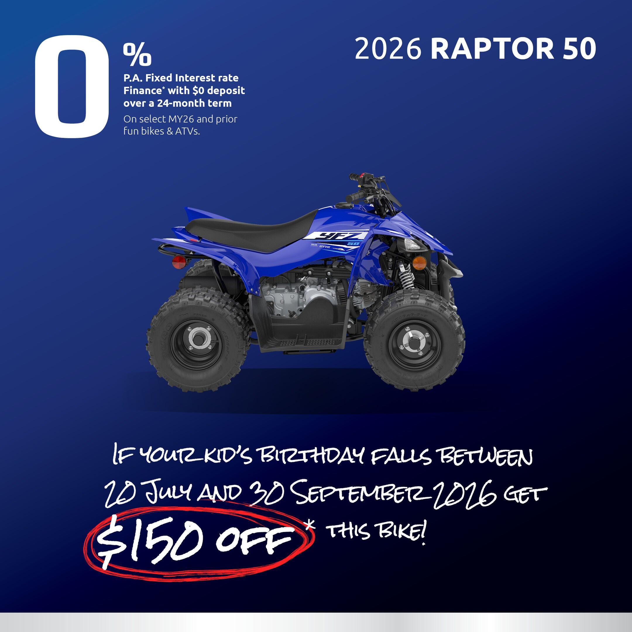YAMAHA RAPTOR 50 2026