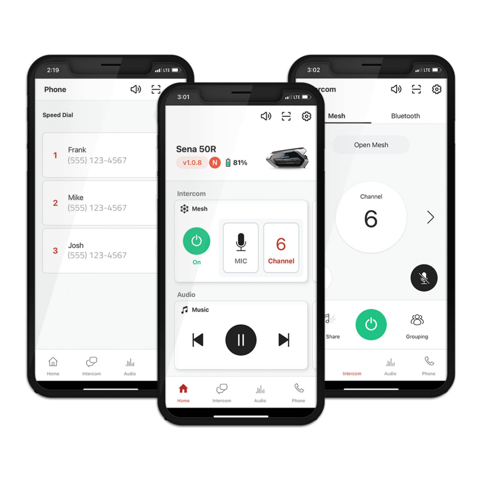 Sena 50R Low Profile Comm System with Sound by Harman Kardon (Single)