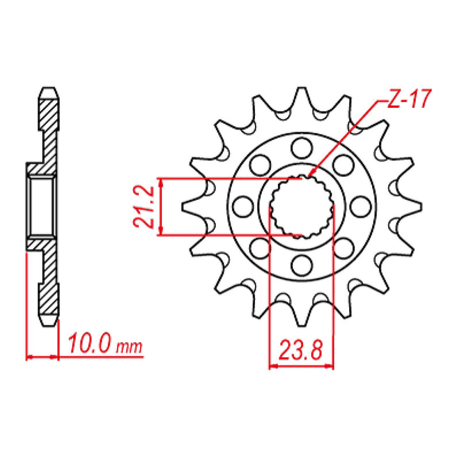 MTX 1443 Steel Front Sprocket #520
